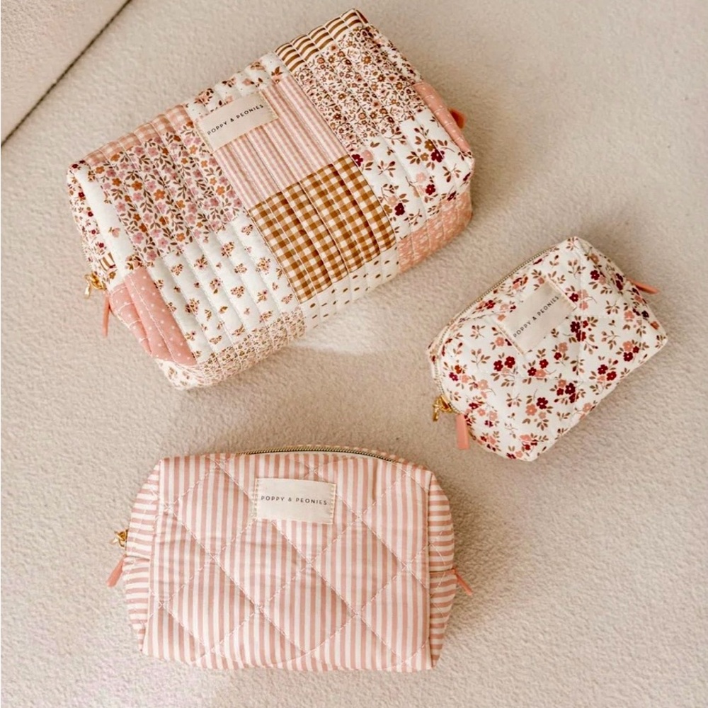 Poppy & Peonies 3 PC Cosmetic Bag Set - Picture 7 of 9